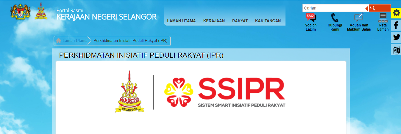 Sistem Smart Inisiatif Peduli Rakyat (SSIPR)
